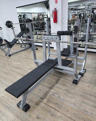 Panca piana professionale con supporto bilanciere