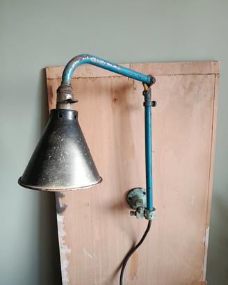 lampada industriale vintage braccio telescopico
