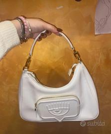 Borsa chiara ferragni hobo bag eyelike bianca