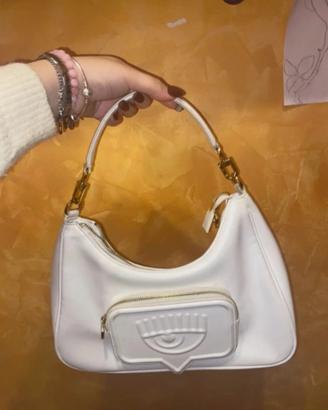 Borsa chiara ferragni hobo bag eyelike bianca