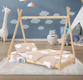 Letto montessoti per bambini con materasso