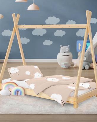 Letto montessoti per bambini con materasso
