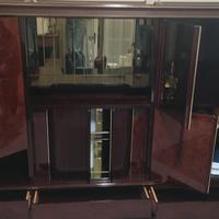 Credenza/Cristalliera/Angolo Bar Radica di mogano 