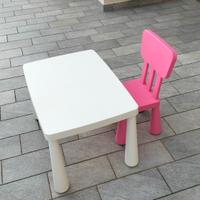 tavolino e sedia per bambini
