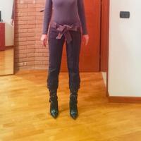 Pinocchietto vintage con cinturino in pelle 