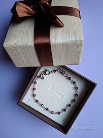 Bracciale Boccadamo.Argento 925 con pietrine viola