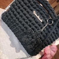 borsa crochet: colore nero 
