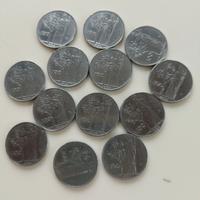 13 monete da 100 lire 1955