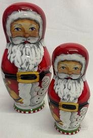 Babbo Natale matrioska 2pz in porcellana Hutschenr