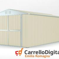 Box garage auto in Acciaio 327x611cm 19mq avorio