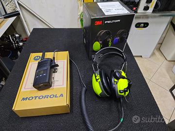 KIT 6 RADIO TRASMITTENTI MOTOROLA + CUFFIE  PELTOR