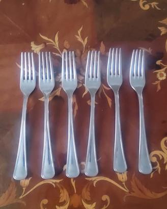 set sei forchette acciaio inox.made in Italy 