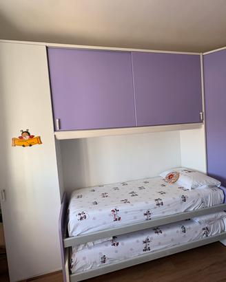 Cameretta a ponte con letto estraibile