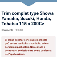 Trim tohatsu Suzuki Honda Yamaha da 115a200 cv