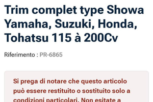 Trim tohatsu Suzuki Honda Yamaha da 115a200 cv