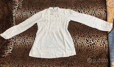 🤍 Camicia/Tunica Bianca Stile Romantico