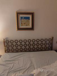Struttura letto matrimoniale Frigerio anni '70