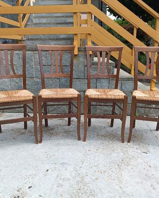 4 sedie in legno per cucina o salotto