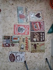 placche in metallo caffè 