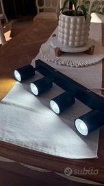 Lampadario 4 faretti direzionabili