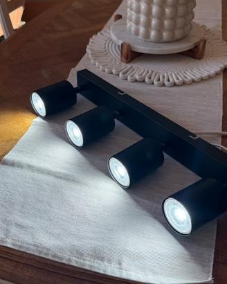 Lampadario 4 faretti direzionabili