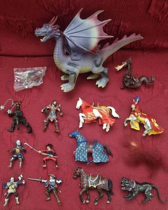 Papo Schleich Fantasy Pvc Figurine Lot Medieval Ki