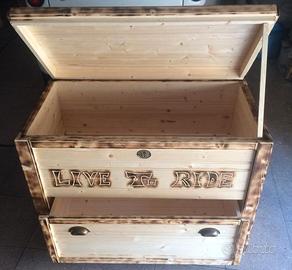 Cassapanca in legno Bikers 