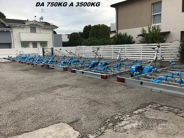 Rimorchi porta barca o gommone gamma completa