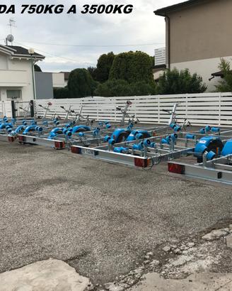 Rimorchi porta barca o gommone gamma completa