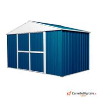 Capanno box esterno lamiera 360x175cm blu