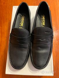Mocassini uomo pelle nero geox