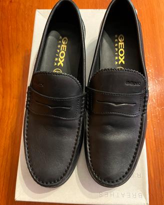 Mocassini uomo pelle nero geox