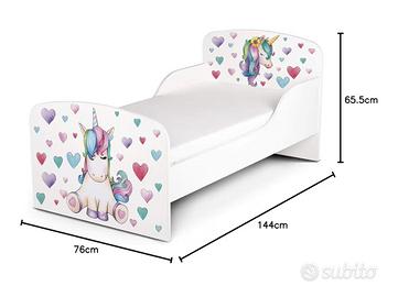 Lettino per bambine 140x70