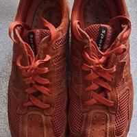 SCARPE GEOX RESPIRA IN PELLE COLOR ARANCIO TG.43