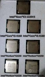 Lotto 7 CPU  1xXeon+2Xi3-4160+2XG3250+2XG3220+RAM