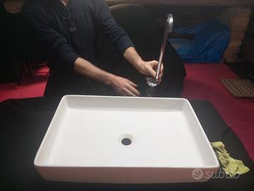 lavandino bianco + miscelatore 