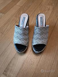 Zeppe bianco nero n.36 Queen Helena