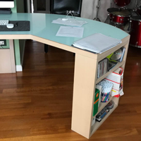 scrivania in rovere sbiancato