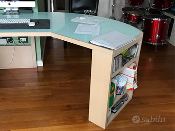 scrivania in rovere sbiancato