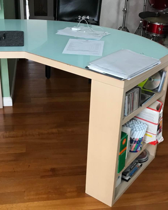 scrivania in rovere sbiancato