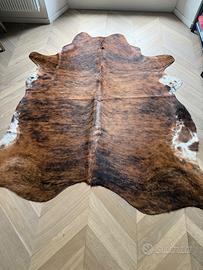 Real Leather Cowhide Rug – Brown Natural