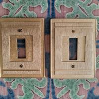 2 PLACCHE 1 POSTO ALLUMINIO ORO VINTAGE