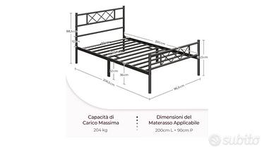 Rete Metallo letto singolo 
