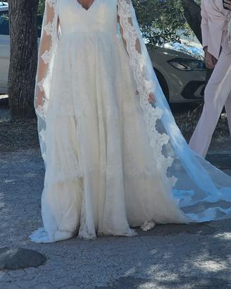 Abito da sposa premaman boho - elegante + velo