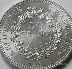 Moneta Argento 50 Franchi 1978
