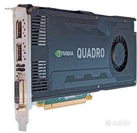 SCHEDA VIDEO NVIDIA QUADRO K4000, 3GB DDR5 192 BIT