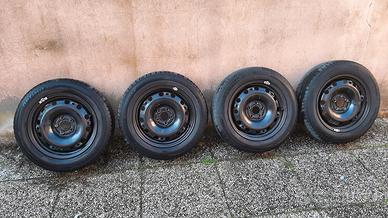 4 Cerchi 5 fori in acciaio,per VW, Audi, Skoda, Se