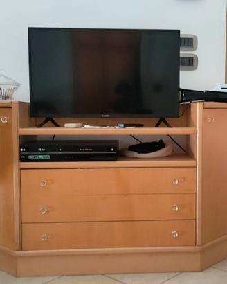 MOBILETTO  ARTIGIANALE TV LEGNO