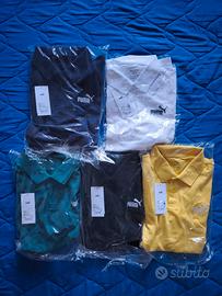 Stock di 5 Polo Puma Essential Pique - taglia L
