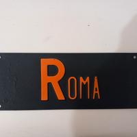 Targa Auto Roma in plastica anni 80
